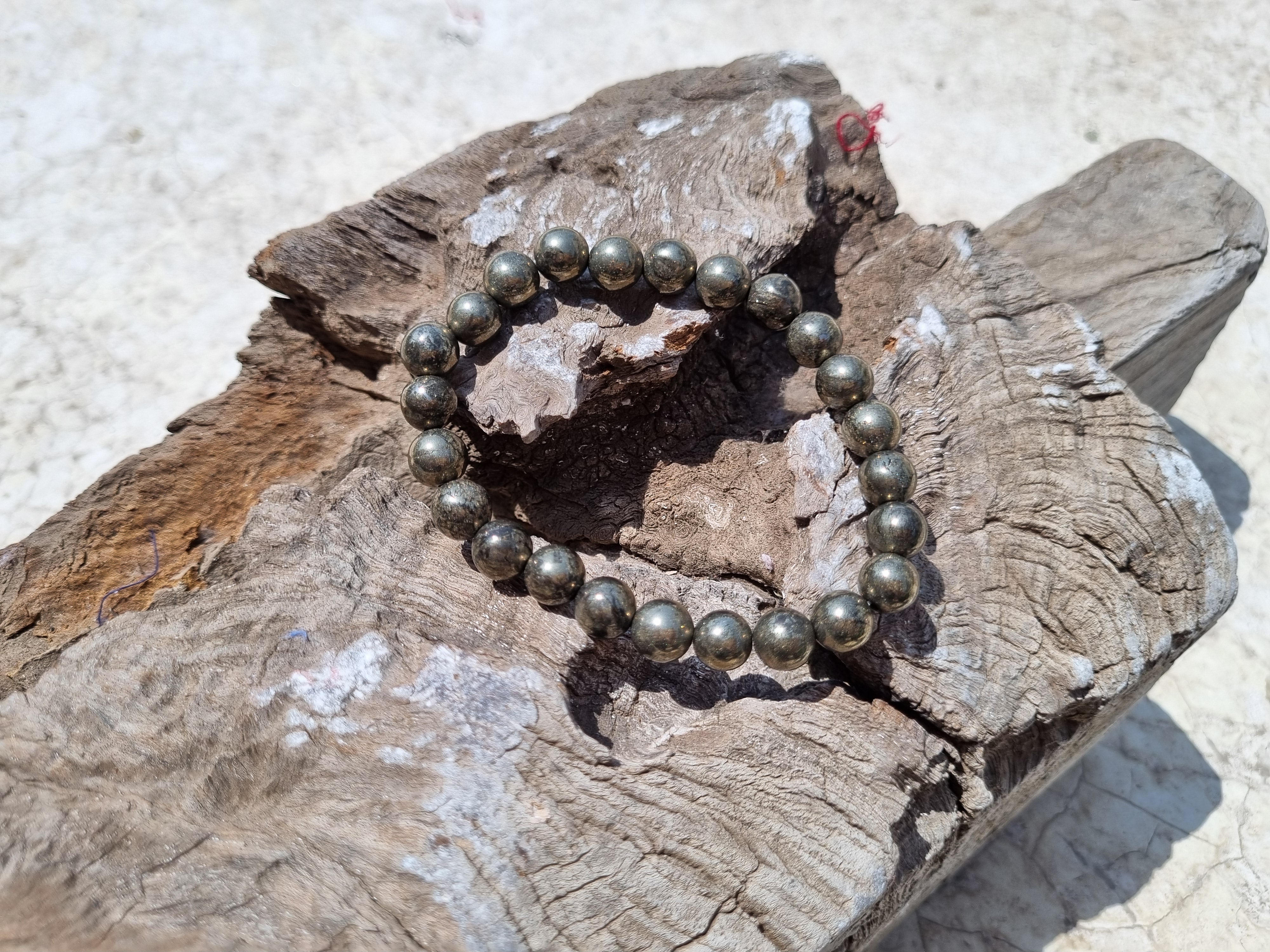 Natural Pyrite Bracelet | Money Magnet Stone | Wealth & Protection Crystal Bracelet | Energy Healing Jewelry for Success & Confidence