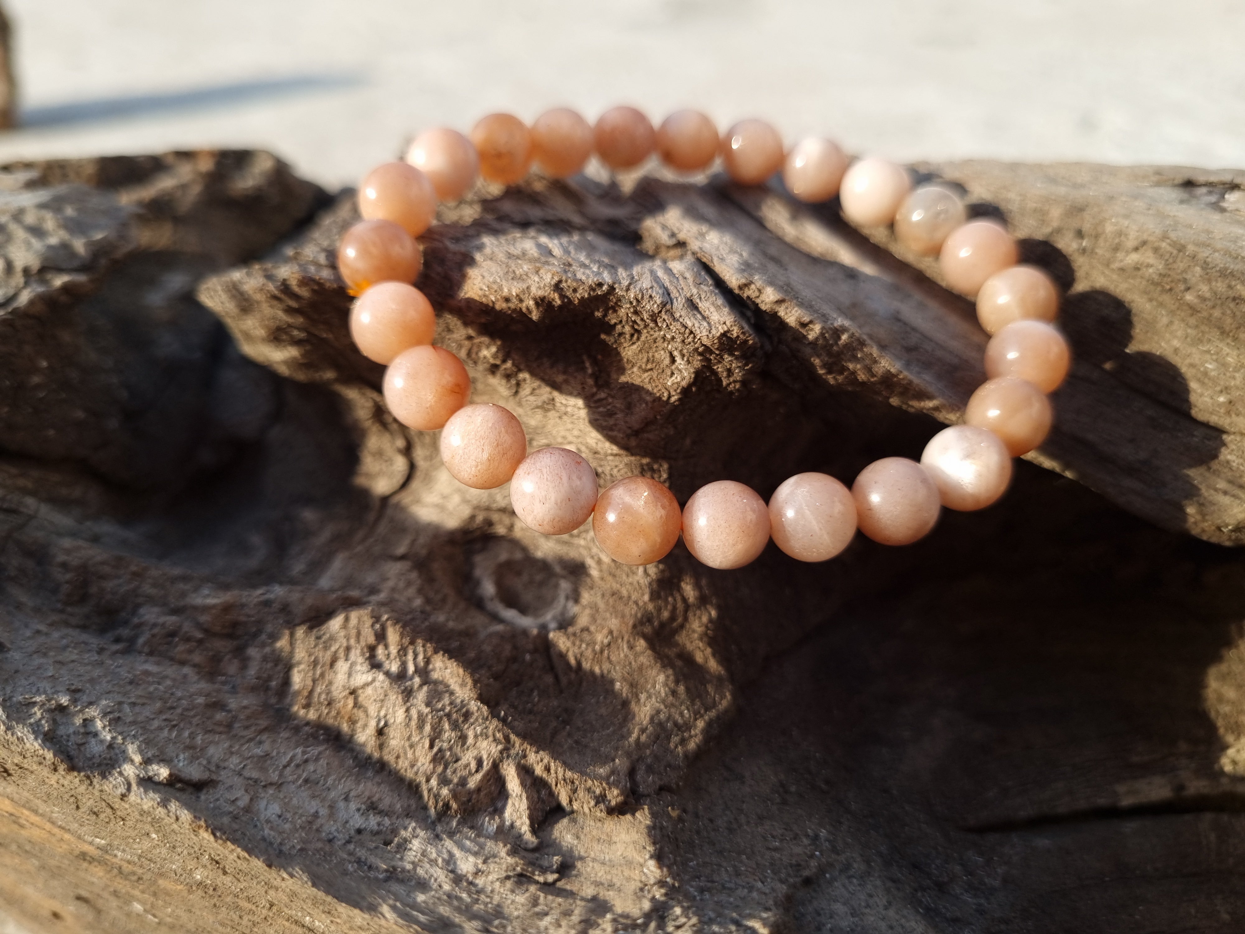 Sunstone Bracelet for Confidence & Joy | Healing Crystal Jewelry for Positive Energy 8 Mm