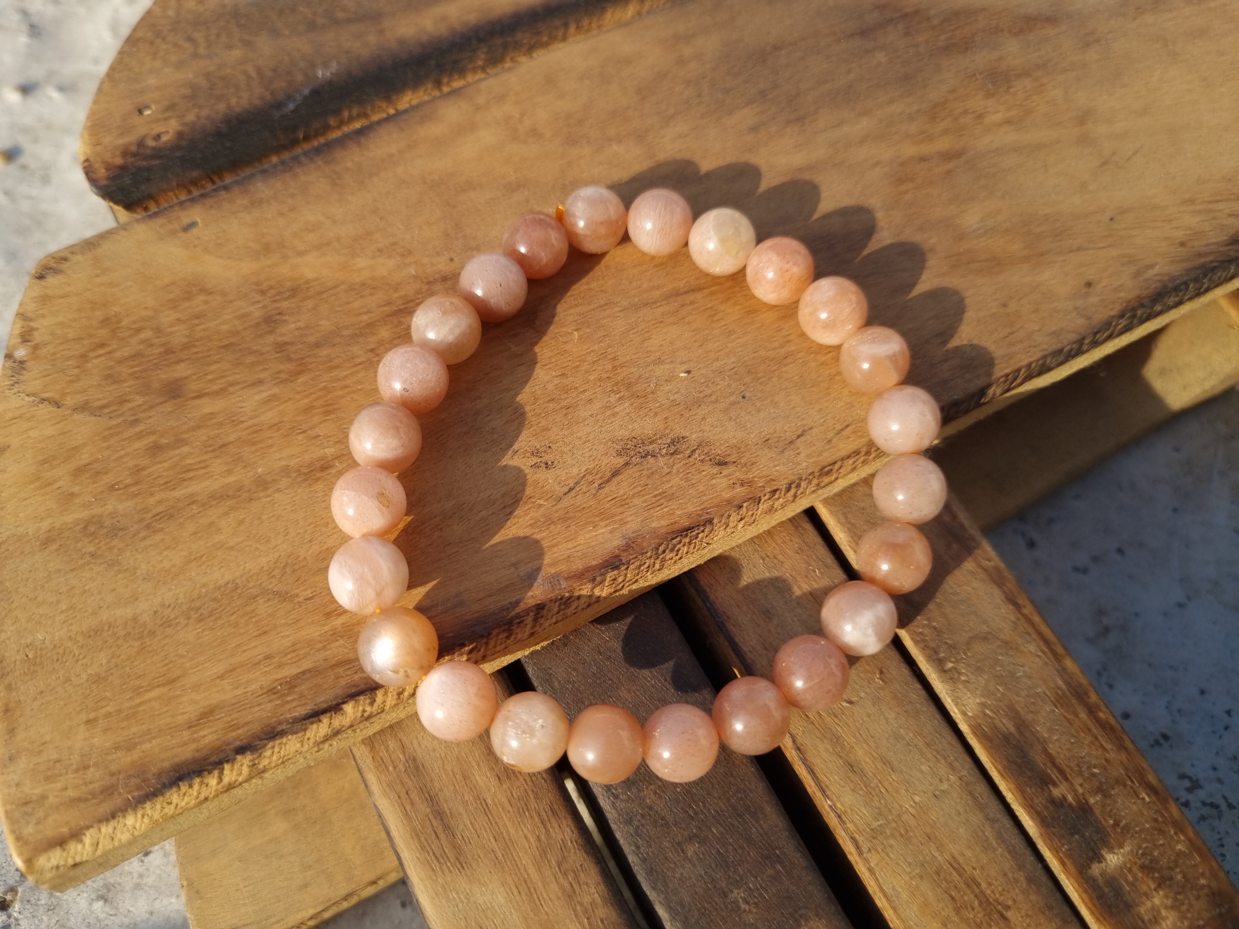 Sunstone Bracelet for Confidence & Joy | Healing Crystal Jewelry for Positive Energy 8 Mm
