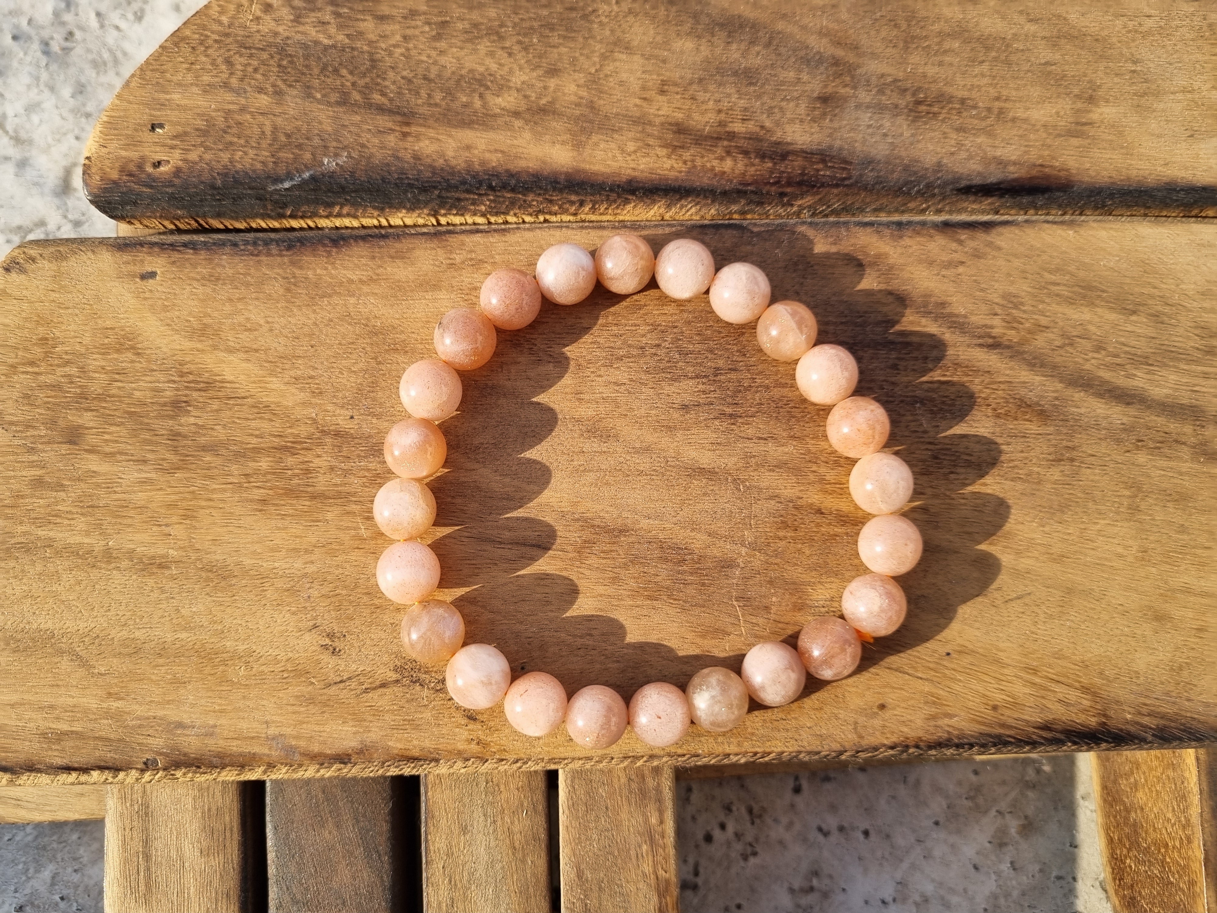 Sunstone Bracelet for Confidence & Joy | Healing Crystal Jewelry for Positive Energy 8 Mm