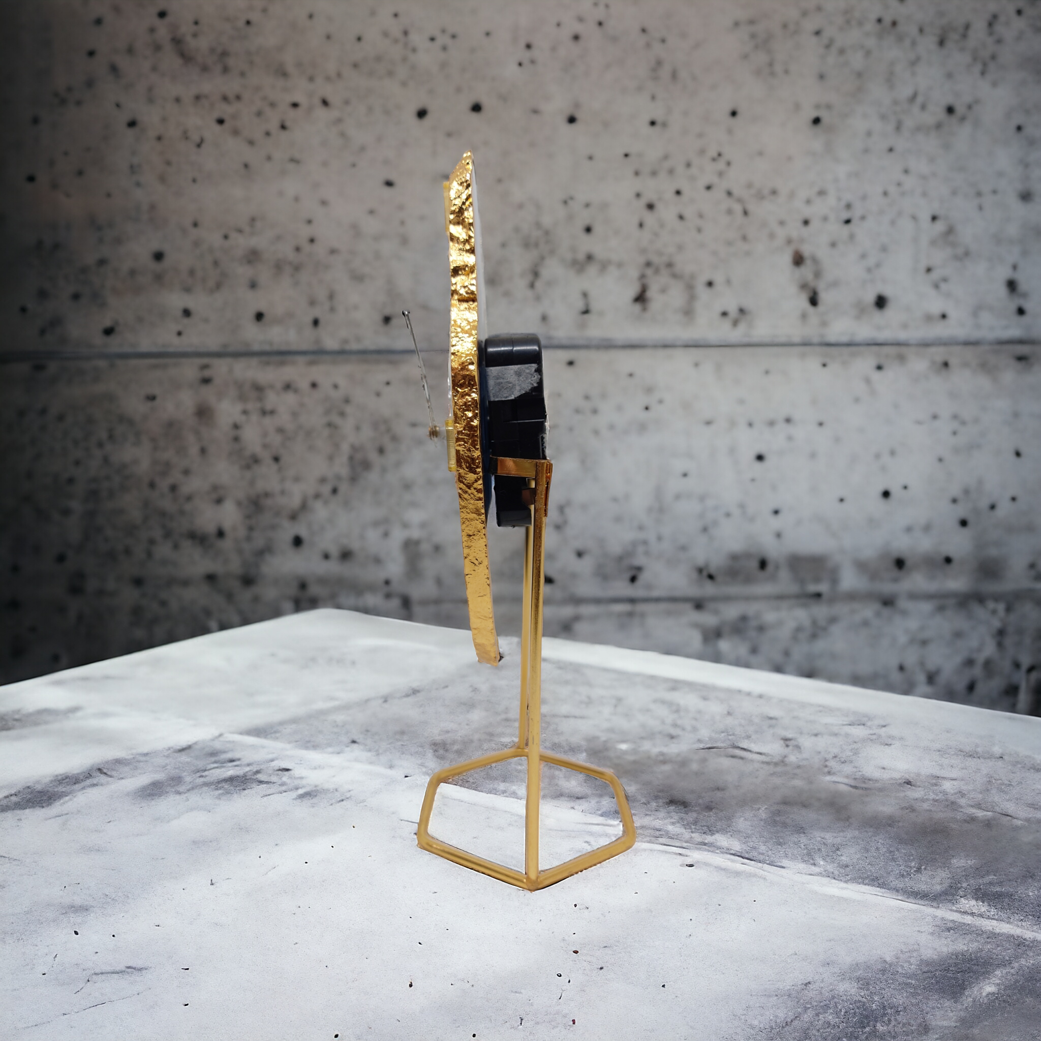 Blue Onyx Table Clock | Natural Stone Decorative Desk Clock for Home & Office