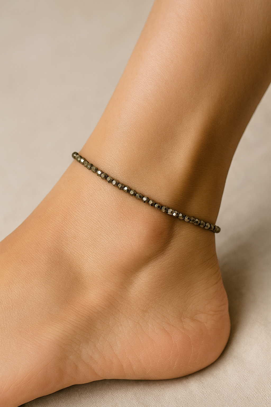 Pyrite Anklet – Golden Stone Anklet