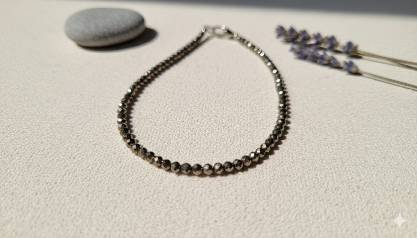 Pyrite Anklet – Golden Stone Anklet