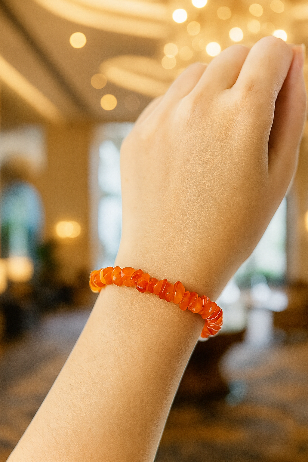 Red Carnelian Chip Bracelet